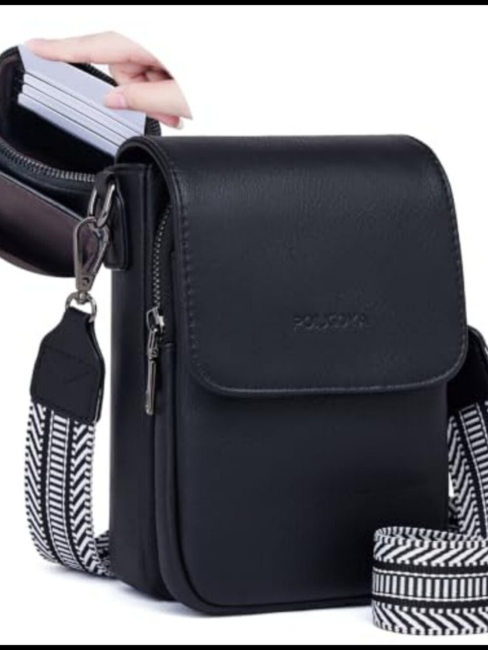 Small Vegan Leather Crossbody Phone Purse Wallet with Card Slots